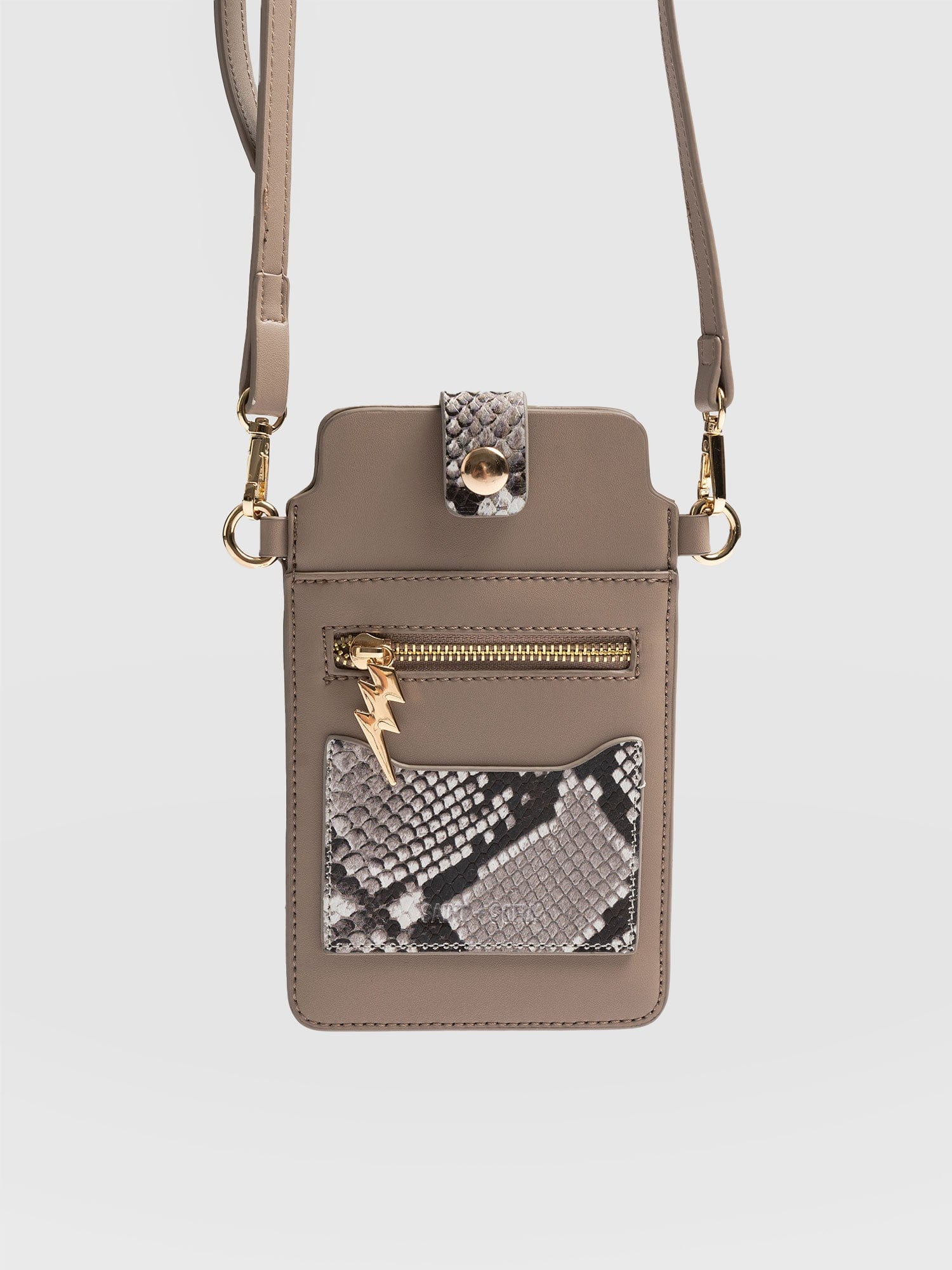 Pimlico Phone Bag Nude Snake - Women's Bags | Saint + Sofia® UK
